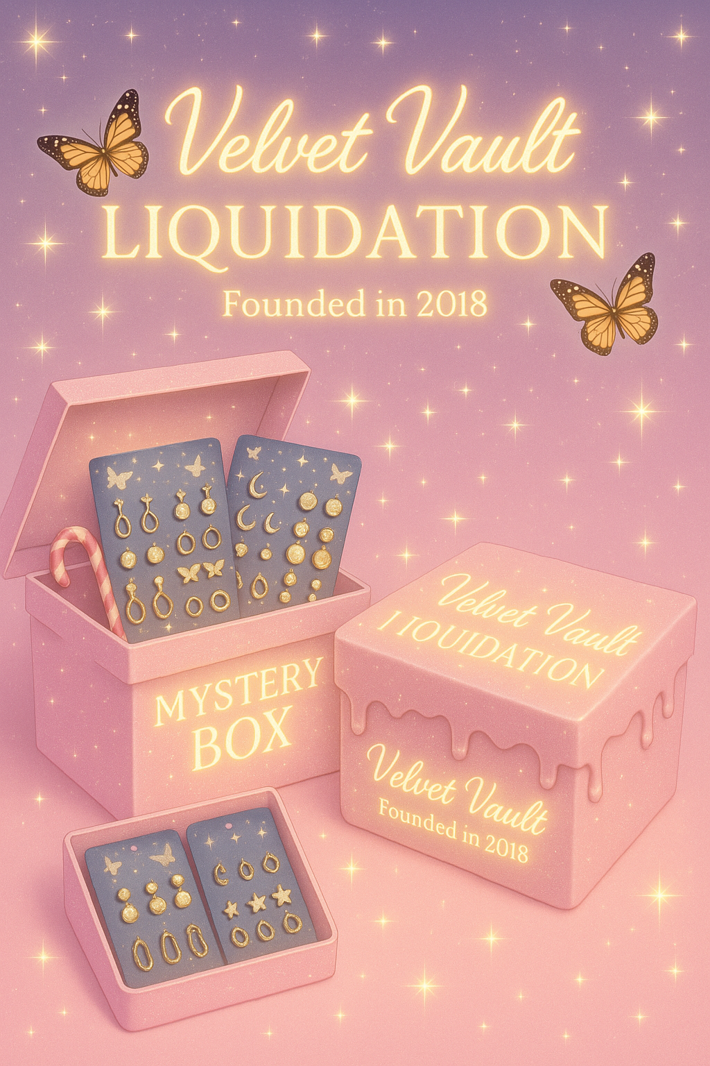 Brand Name Luxury Designer Logo Earrings-Necklaces-Bracelets Liquidation Bundle Deals & Mystery Boxes with jewelry in pink velvet boxes