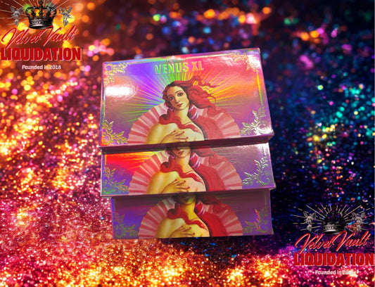 Lime Crime XL eyeshadow palette bundle x3 Venus XL edition stacked with colorful holographic packaging