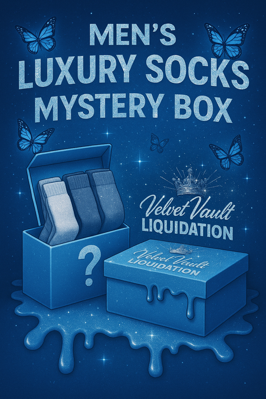 Velvet Vault Liquidation Mystery Box Brand Name Men’s Luxury Designer Logo Socks x10 Pairs Bundle Set Lot Liquidation