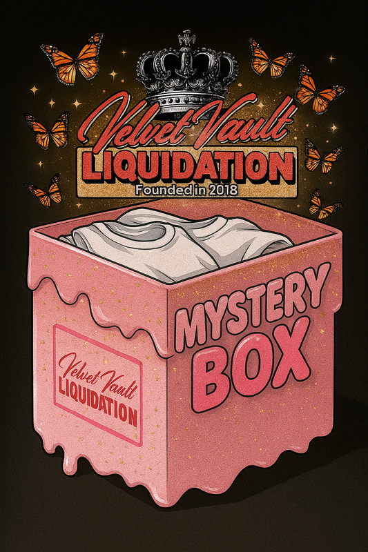 Velvet Vault Liquidation Mystery Box Brand Name Women’s Shirts x3 Bundle Set Lot M-XL with pink box and butterflies